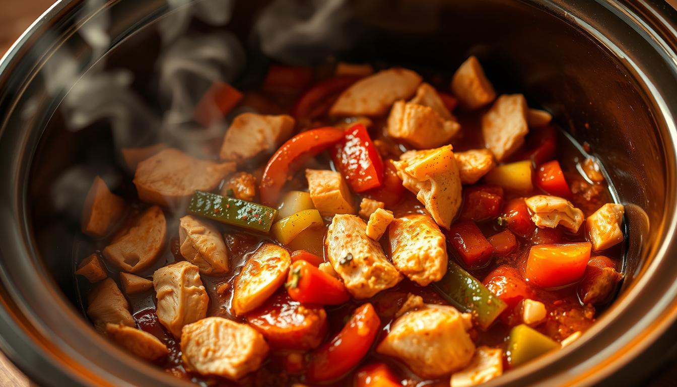 slow cooker chicken fajitas